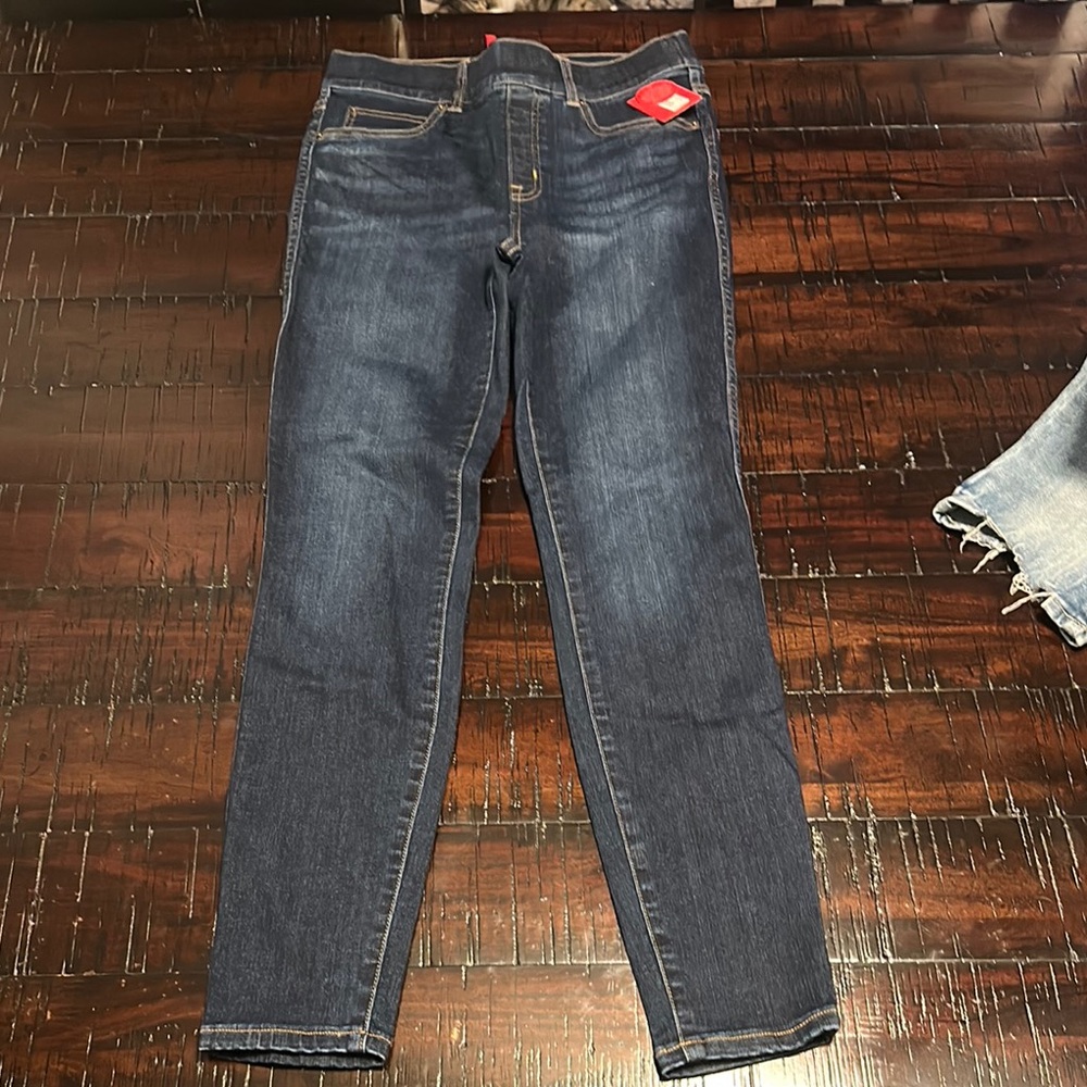 SPANX Blue Skinny Jeans with Sleek Silhouette